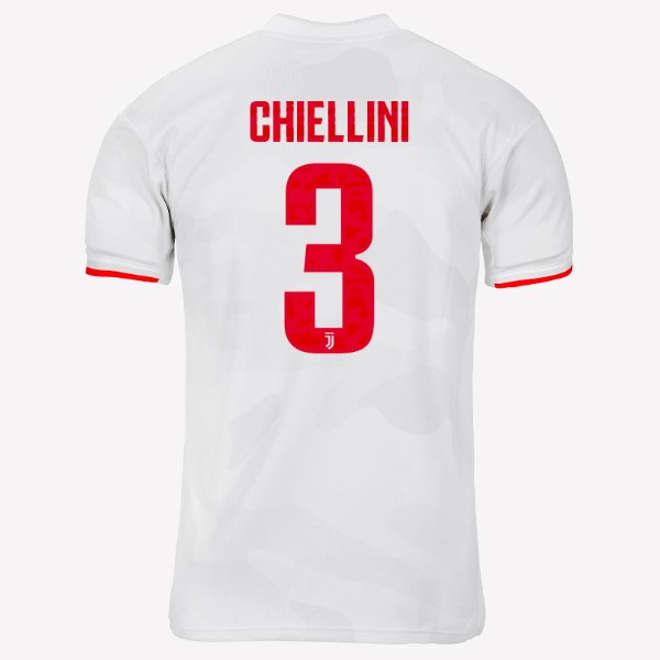 Camiseta Juventus NO.3 Chiellini 2ª Kit 2019 2020 Gris Blanco